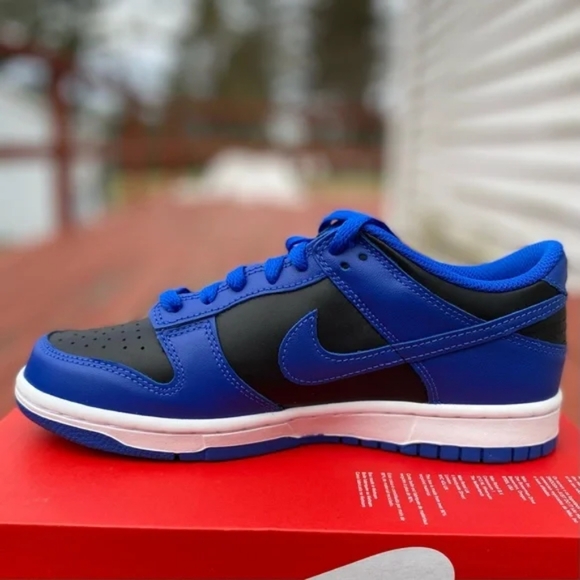 NEW Nike Dunk Low Retro Sneakers GS In Hyper Cobalt/Black - Picture 5 of 5